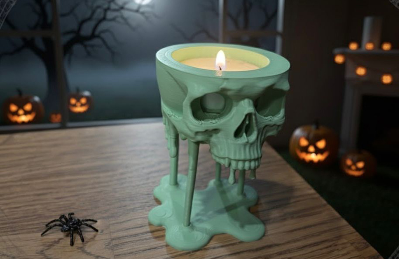 萬圣節(jié)頭骨蠟燭